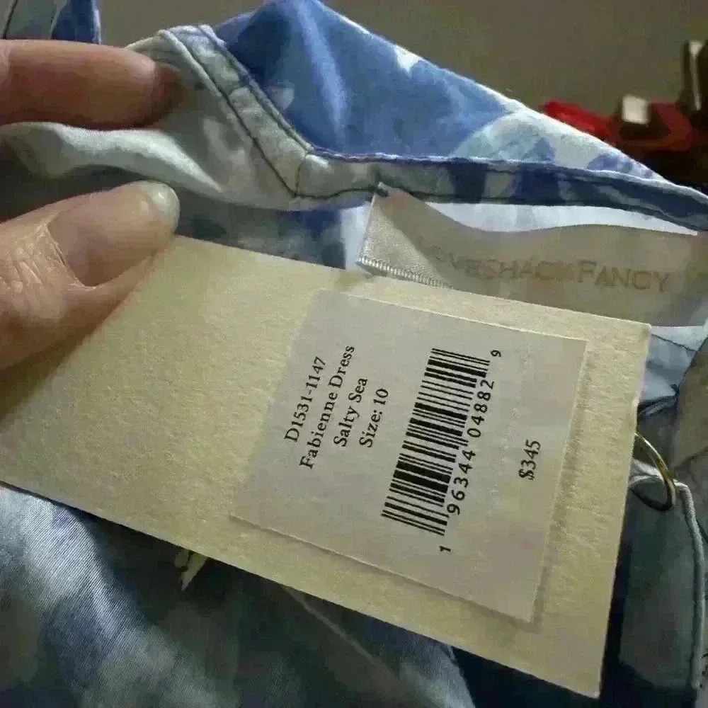 NWT LOVESHACKFANCY Fabienne Salty Sea Dress Size 10 MSRP$345 - Picture 5 of 5